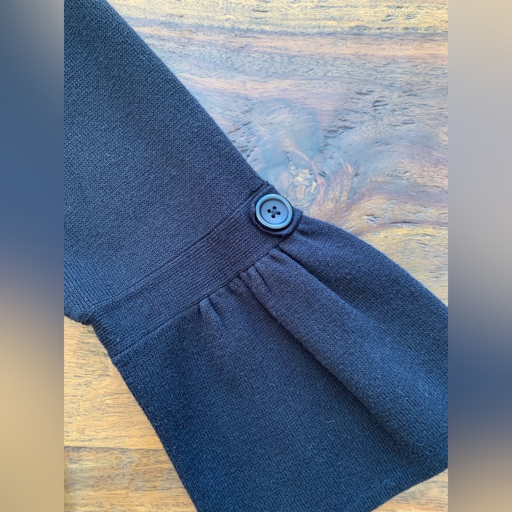 Eight Eight Eight, Women’s “Retro” Look Sweater Jacket, Buttons, Black, Size L View 4